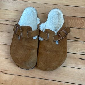 Birkenstock Boston Shearling mink 8.5 regular width